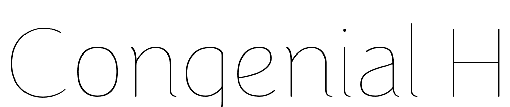 Congenial-Hairline font family download free