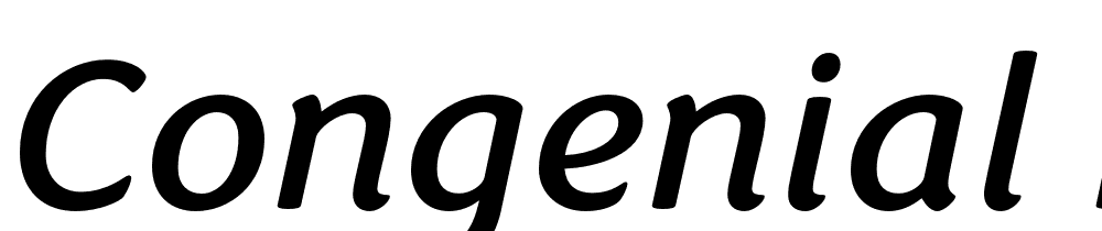 Congenial-Regular-Italic font family download free