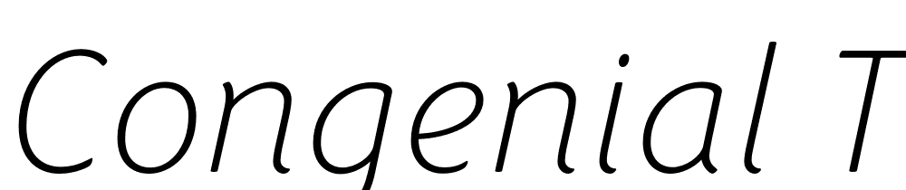 Congenial-Thin font family download free