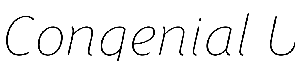 Congenial-UltraLight-Italic font family download free