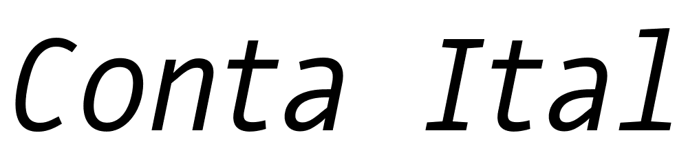 Conta-Italic font family download free