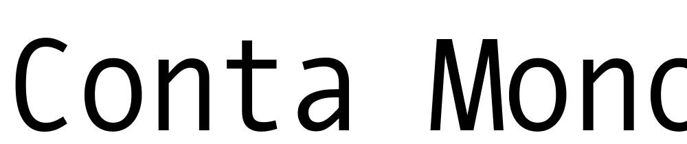 Conta-Mono-Regular font family download free