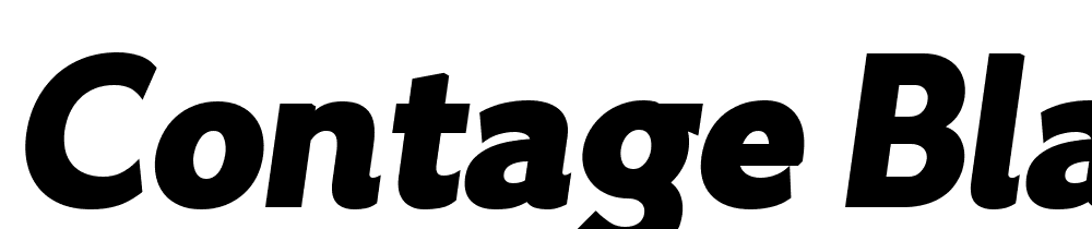 Contage-Black-Italic font family download free