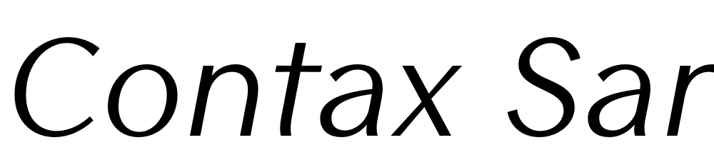 Contax Sans font family download free