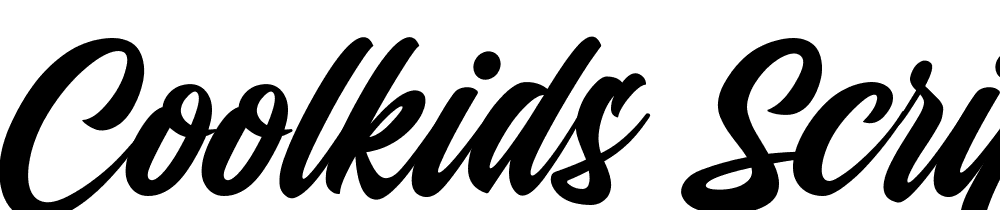 Coolkids-Script Type face font family download free