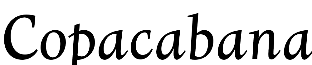 Copacabana font family download free