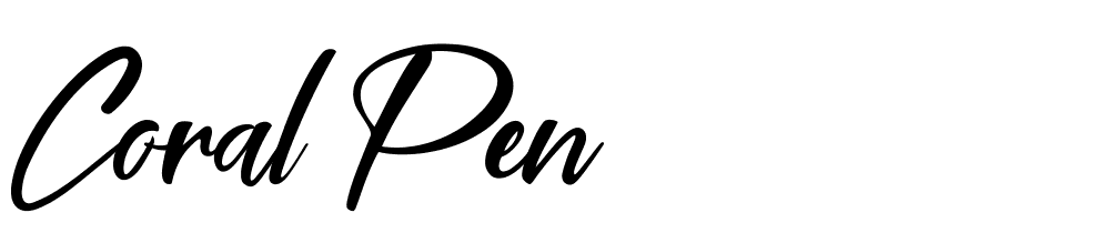 Coral-Pen font family download free