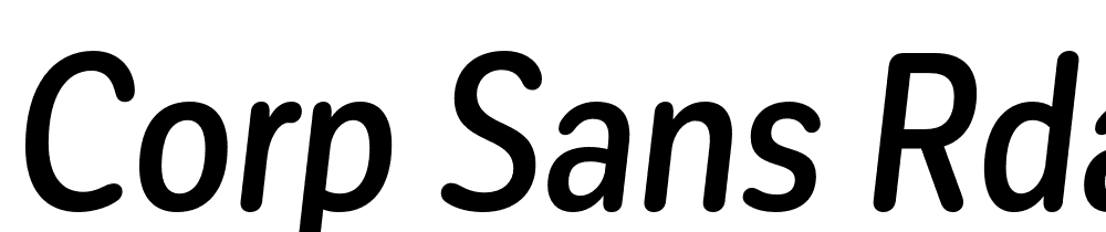 Corp sans rdalt font family download free