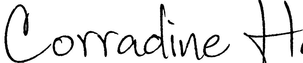 Corradine Handwriting font family download free