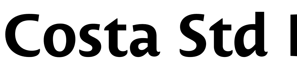 Costa-Std-Bold font family download free