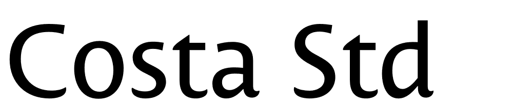 Costa-Std font family download free