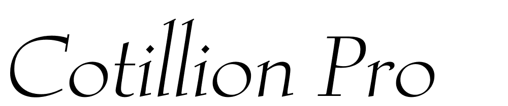 Cotillion Pro font family download free