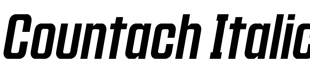 Countach-Italic font family download free