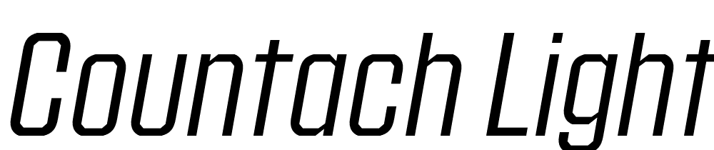 Countach-Light-Italic font family download free