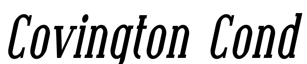 Covington-Cond-Bold-Italic font family download free