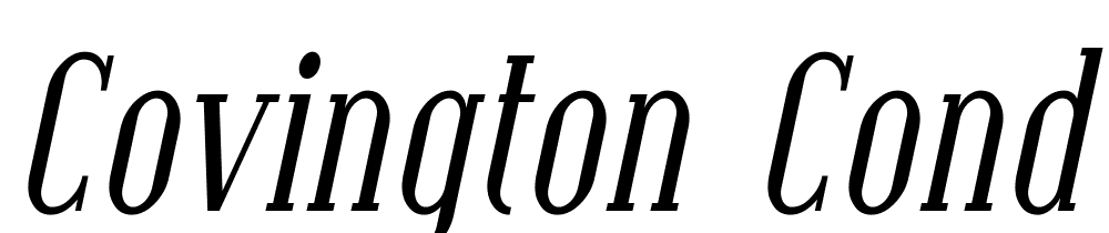 Covington-Cond-Italic font family download free