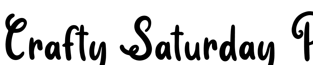 Crafty Saturday  Personal Use font family download free