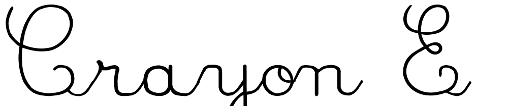 Crayon E font family download free