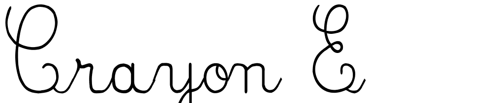 Crayon E font family download free