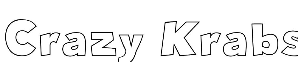 Crazy-Krabs-Outline font family download free