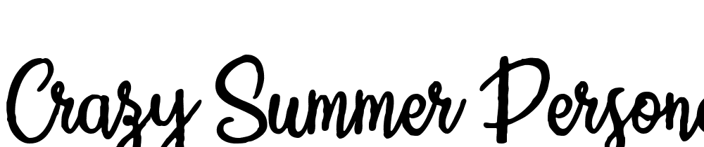 Crazy Summer Personal  Use font family download free