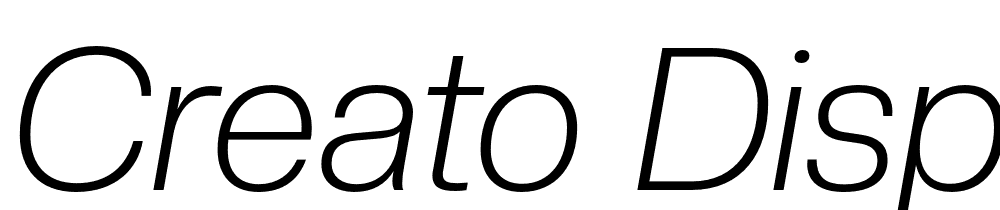 Creato-Display-Light-Italic font family download free