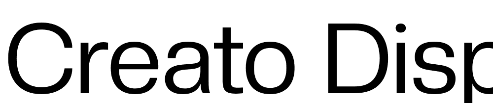 Creato-Display-Regular font family download free