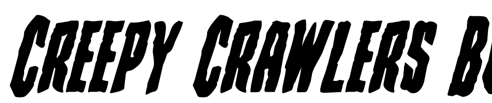 Creepy-Crawlers-Bold-Italic font family download free