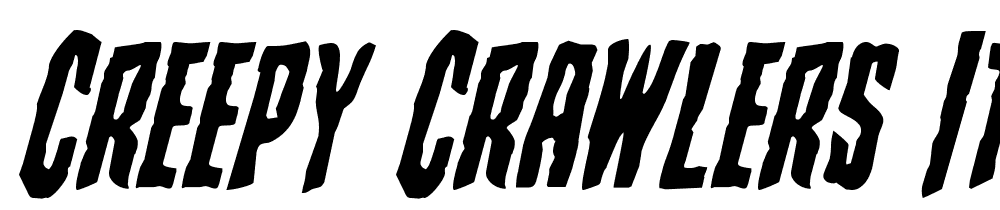 Creepy-Crawlers-Italic font family download free