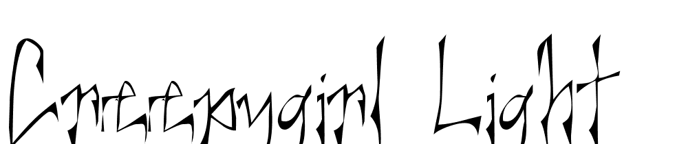 Creepygirl-Light font family download free