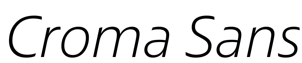 Croma-Sans-ExtraLight-Italic font family download free