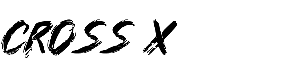 Cross X font family download free