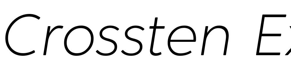 Crossten-ExtraLight-Italic font family download free