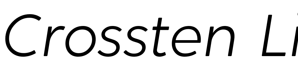 Crossten-Light-Italic font family download free