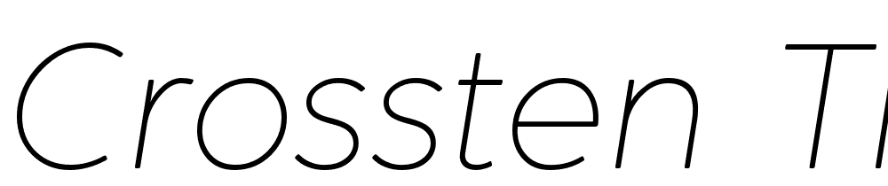 Crossten-Thin-Italic font family download free