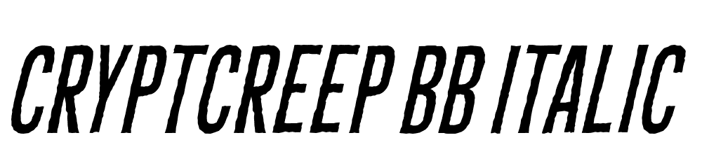 CryptCreep-BB-Italic font family download free