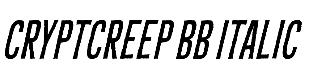 CryptCreep-BB-Italic font family download free