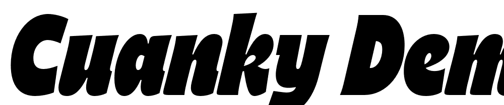 Cuanky-Demo-Italic font family download free