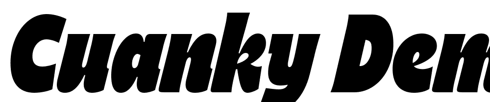 Cuanky-Demo-Italic font family download free