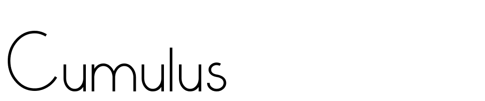 Cumulus font family download free