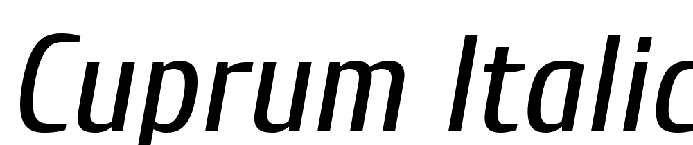 Cuprum-Italic font family download free