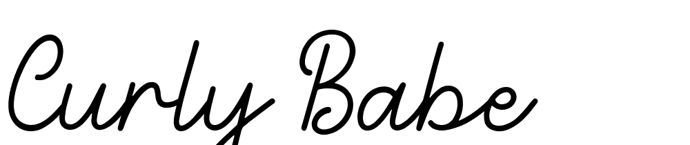 Curly Babe font family download free