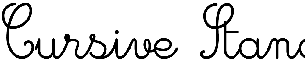 Cursive standard font family download free