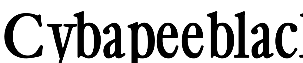 CybapeeBlack font family download free