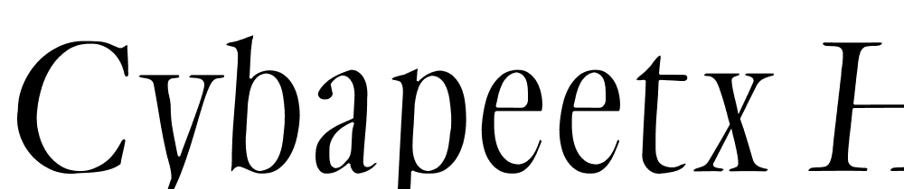 CybapeeTX-heightOblique font family download free