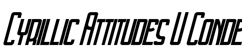 Cyrillic-Attitudes-U-Condensed-IT font family download free