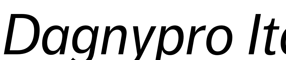 DagnyPro-Ita font family download free