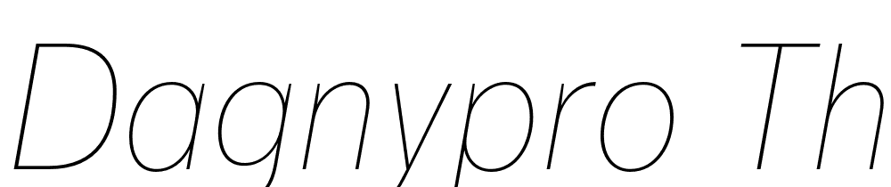 DagnyPro-ThinIta font family download free