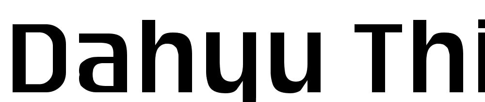 Dahyu-Thin font family download free