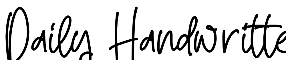 Daily-Handwritten font family download free